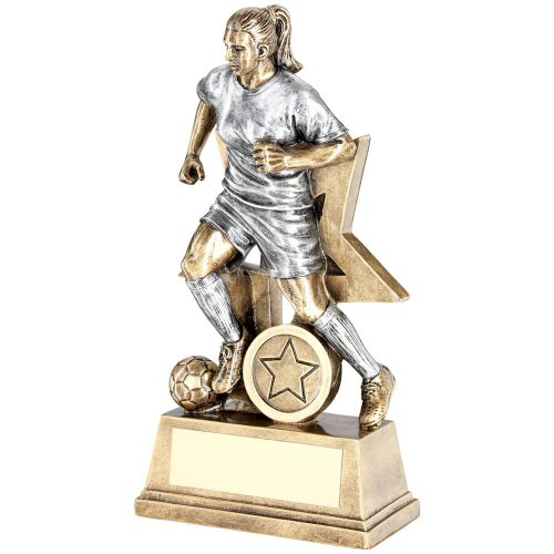 Bronze/Gold Football Figure Trophies Player Awards 3 sizes FREE Engraving