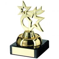 Gold Plastic And Marble Dancing Star Trophy - 3.75in