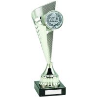 Silver Plastic Flair Trophy - (2in Centre) 13.25in