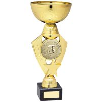 Gold Total Plastic Star Trophy Award - (2in Centre) - 10.25in