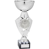 Silver Total Plastic Star Trophy Award - (2in Centre) - 10.25in