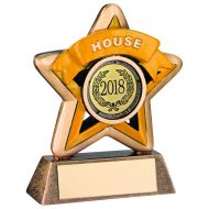 Bronze-Gold-Yellow House Mini Star Trophy - 3.75in (New 2014)