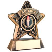 Bronze-Gold Science Mini Star Trophy - 3.75in (New 2014)