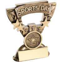 Bronze Gold Sports Day Mini Cup Trophy Award Trophy - (1in Centre) 3.75in