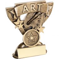 Bronze Gold Art Mini Cup Trophy Award Trophy - (1in Centre) 3.75in
