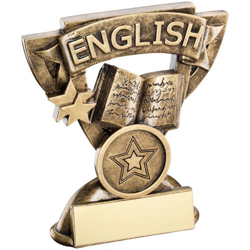 Bronze Gold English Mini Cup Trophy Award Trophy - (1in Centre) 3.75in