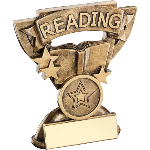 Bronze Gold Reading Mini Cup Trophy Award Trophy - (1in Centre) 3.75in