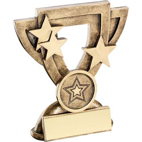 Bronze Gold Generic Mini Cup Trophy Award Trophy (1in Centre) - 4.25in