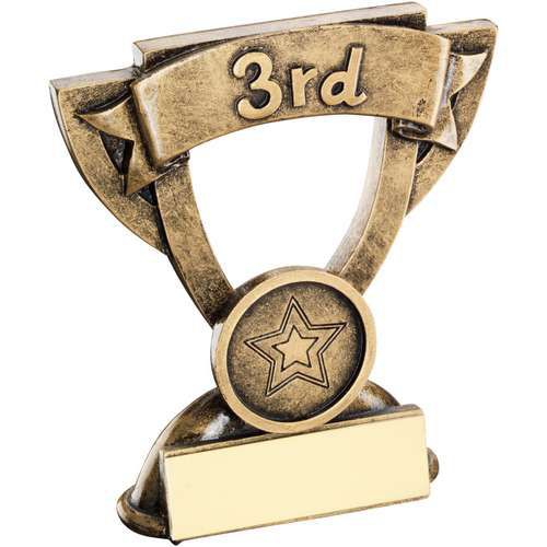 Bronze Gold Mini Cup Trophy Award Trophy - 1st (1in Centre) 5in