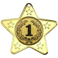 Gold Star-Shaped Medal - 2in