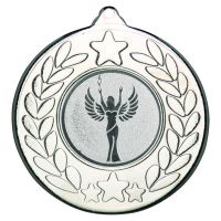 Silver Stars And Wreath Medal - 2in