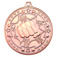 Bronze Martial Arts Tri-Star Medal - 2in