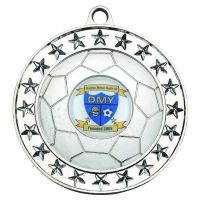 Silver Footy Medal - 2.75in
