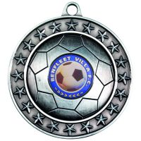 Antique Silver Footy Medal - 2.75in
