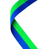 Green-Blue Medal Ribbon - 30 X 0.875in (New 2014)