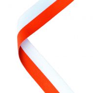 Orange-White Medal Ribbon - 30 X 0.875in (New 2014)