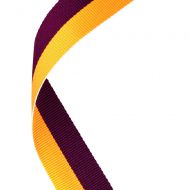 Medal Ribbon Maroon Gold 30 X 0.875in