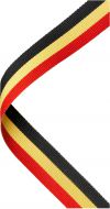 Medal Ribbon - Red Yellow Black 30 X 0.875in