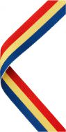 Medal Ribbon - Red Yellow Blue 30 X 0.875in