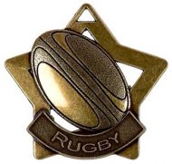 Mini Star Rugby Medal Bronze 60mm