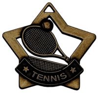 Mini Star Tennis Medal Bronze 60mm
