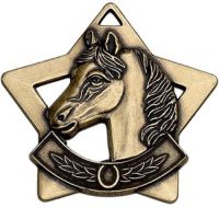 Mini Star Horse Medal Bronze 60mm