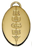 Rugbyball40 Medal Gold 40mm