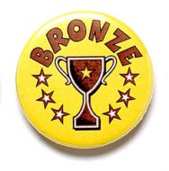 Bronze Cup Trophy Award Button Badge