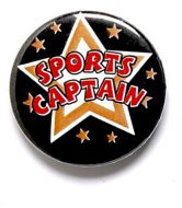 Sports Captain Button Badge