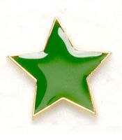 Badge Flat Star Green (New 2010)
