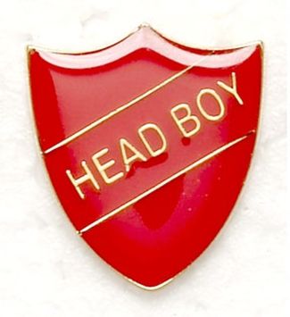Shield Trophy Award Badge Head Boy Red (New 2010)