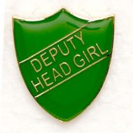 Shield Trophy Award Badge Deputy Head Girl Green