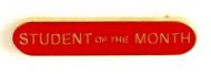 Bar Badge Student Of The Month Red