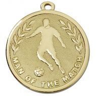Galaxy Football Man Of The Match Medal Gold 45mm
