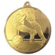 Frosted Glacier Football Medal Gold 50mm