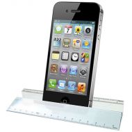 Glass Ruler Paperweight and Phone Hol Clear 6.25 Inch