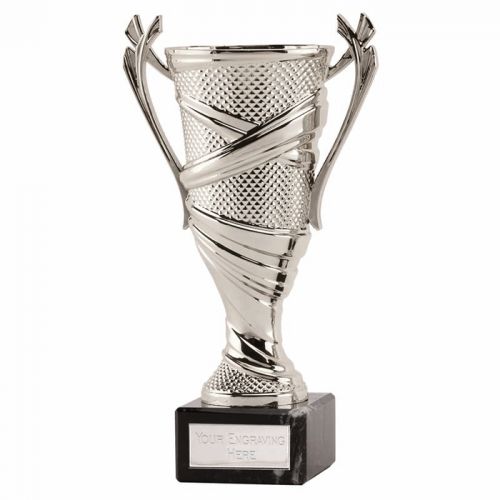 TROPHY CUP AWARD 3 SIZES AVAILABLE ENGRAVED FREE SILVER RENO TWIST LARGE CUPS 