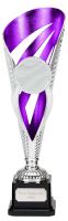Grand Voyager Presentation Cup Trophy Award Silver/Purple 12.5 Inch (31.5cm) : New 2020