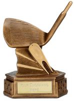 Hexagon Golf Trophy Award Iron 6 Inch (15cm) : New 2020