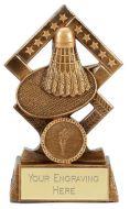 Cube Badminton Trophy Award 5.25 Inch (13.5cm) : New 2020