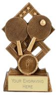 Cube Table Tennis Trophy Award 5.25 Inch (13.5cm) : New 2020