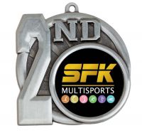 Sports Logo Medal Award 2nd Place 2.75 Inch (70mm) Diameter : New 2020