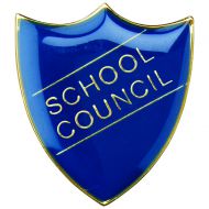 School Shield Trophy Award Badge (School Council) Green 1.25in