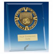 Varsity Football Glass Award Plaque 7 Inch (17.5cm) : New 2020