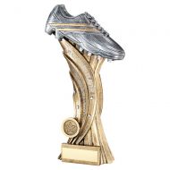 Bronze Pewter Silver Football Boot On Star Column Trophy Award Managers Player 11in : New 2020