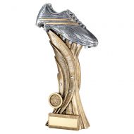 Bronze Pewter Silver Football Boot On Star Column Trophy Award Parents Player 11in : New 2020
