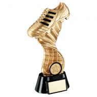 Gold-Black Football Boot On Twisted Net With Plate - 8in - New 2022