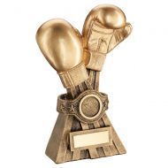 Gold Bronze Boxing Gloves with Belt Trophy Award 8in : New 2020