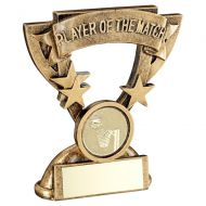 Bronze-Gold Player Of The Match Mini Cup With Netball Insert And Plate - 3.75in - New 2022