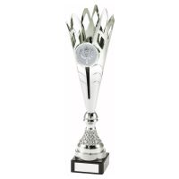 Silver Plastic Spikey Trophy Award 13.25in : New 2020